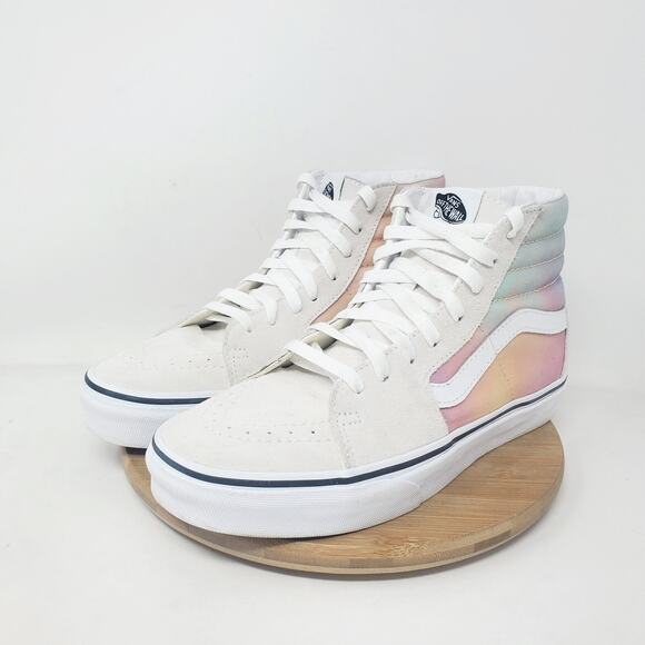 Vans Womens 8.5 Shoes Sk8-Hi Aura Shift Pastel Tie Dye Lace Up High Sneaker - Picture 2 of 12